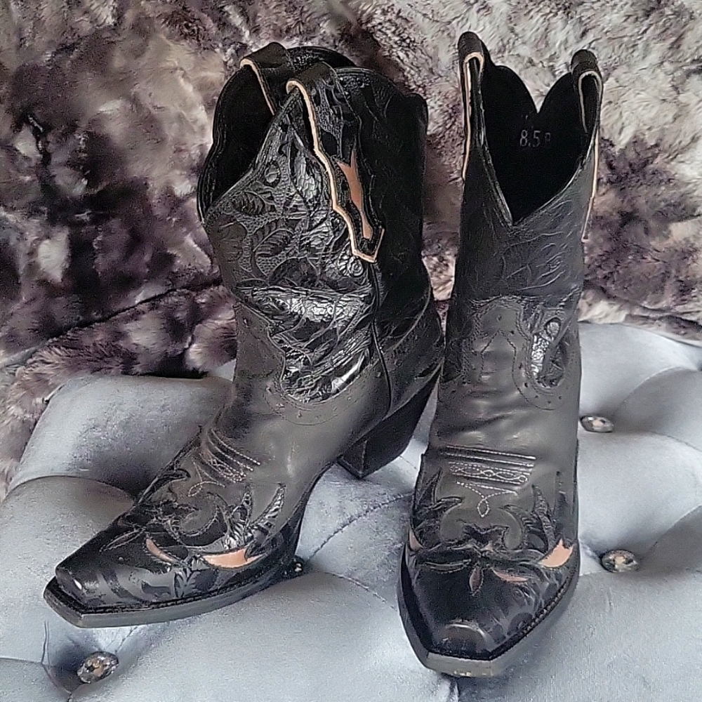 Ariat Dahlia Black Western Cowgirl Cowboy Boots Size 8.5